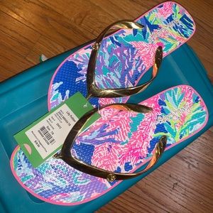 NWT Lilly Pulitzer Flip Flops